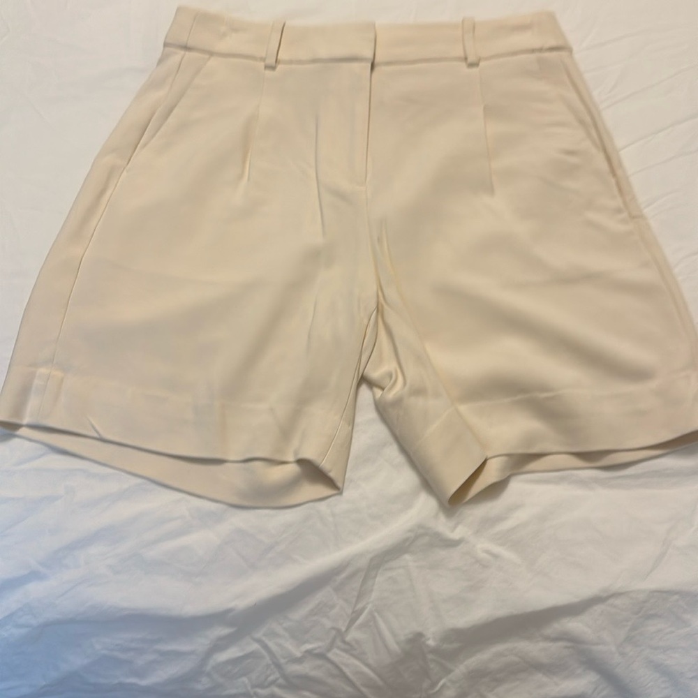 J. Crew Cream Bermuda Shorts Tailored Cotton Blend